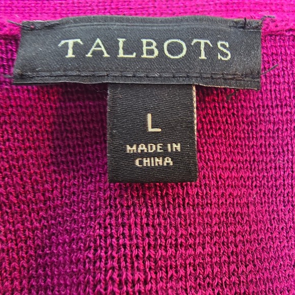 Talbots Open Long Cardigan Sweater Womens Large Preppy Chic Lightweight Duster - Picture 3 of 13